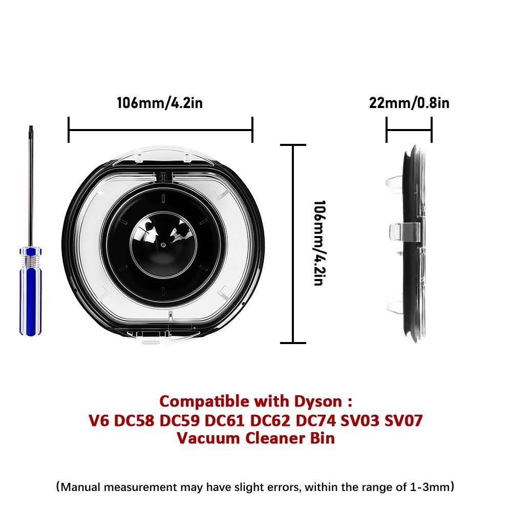 Dust Bin Lid For Dyson V6 V7 V8 V11 V10 V12 V15 Vacuum Cleaner-Top Fixed Sealing Ring Of Dust Bin Replacement Dust Collection