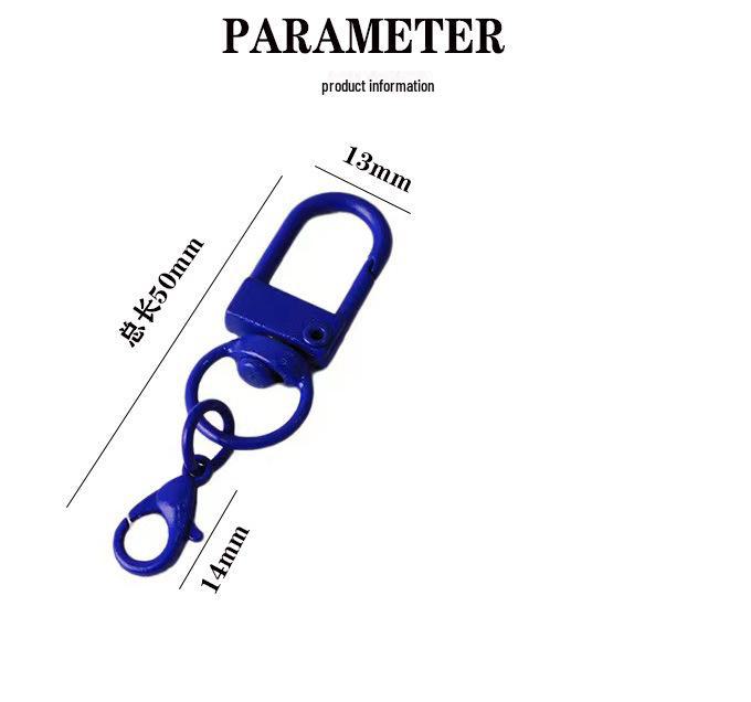 Вращающийся брелок для ключей с краской своими руками, U-образной пряжкой и карабином - красочная подвеска в виде куклы