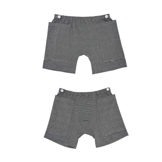 Health Care Shorts Striped Stretchy Men Women Pockets Underwear with Place of Urine