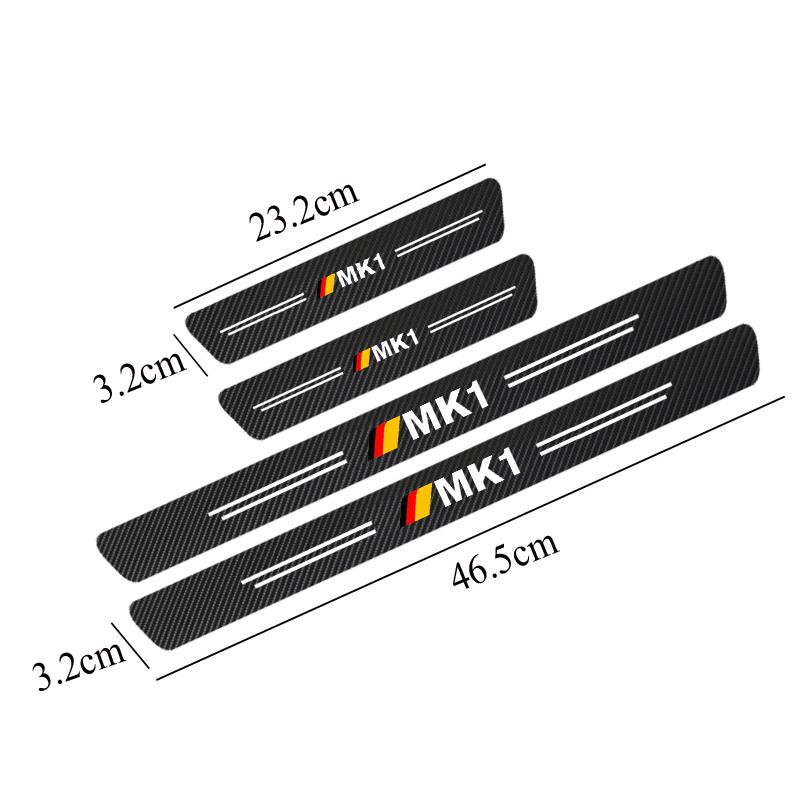 4 шт. Наклейка на порог из углеродного волокна для Volkswagen VW GOLF 4 5 6 7 MK7 MK4 MK5 MK6 MK1 MK2 MK3 MK8