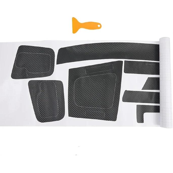 Молдинг салона автомобиля, отделочная полоса, совместимая с BMW- 3 серии/E46 1998-2005, наклейка из углеродного волокна на приборную панель, аксессуар для салона автомобиля