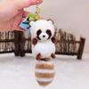 Cartoon Raccoon and Red Panda Plush Keychain - Bag Accessory & Schoolbag Decoration