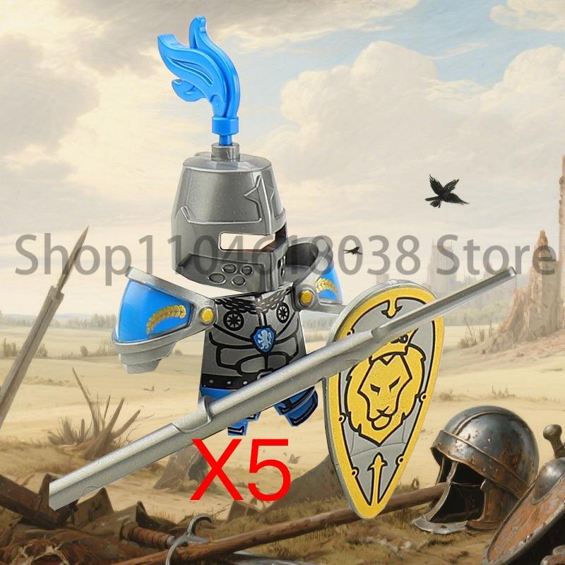 Средневековые Военные Фигурки Осьминог Морской Демон Рыцари Строительные Блоки Оружие Аксессуары Меч Храм Копье Щит MOC MINiBricks
