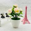 Искусственные растения в горшках 7 пионов для комнаты, домашнего офиса, гостиной, спальни, свадьбы, искусственные