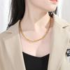 Скошенная цепочка в японском стиле из нержавеющей стали, женское трендовое ювелирное изделие в стиле Ins