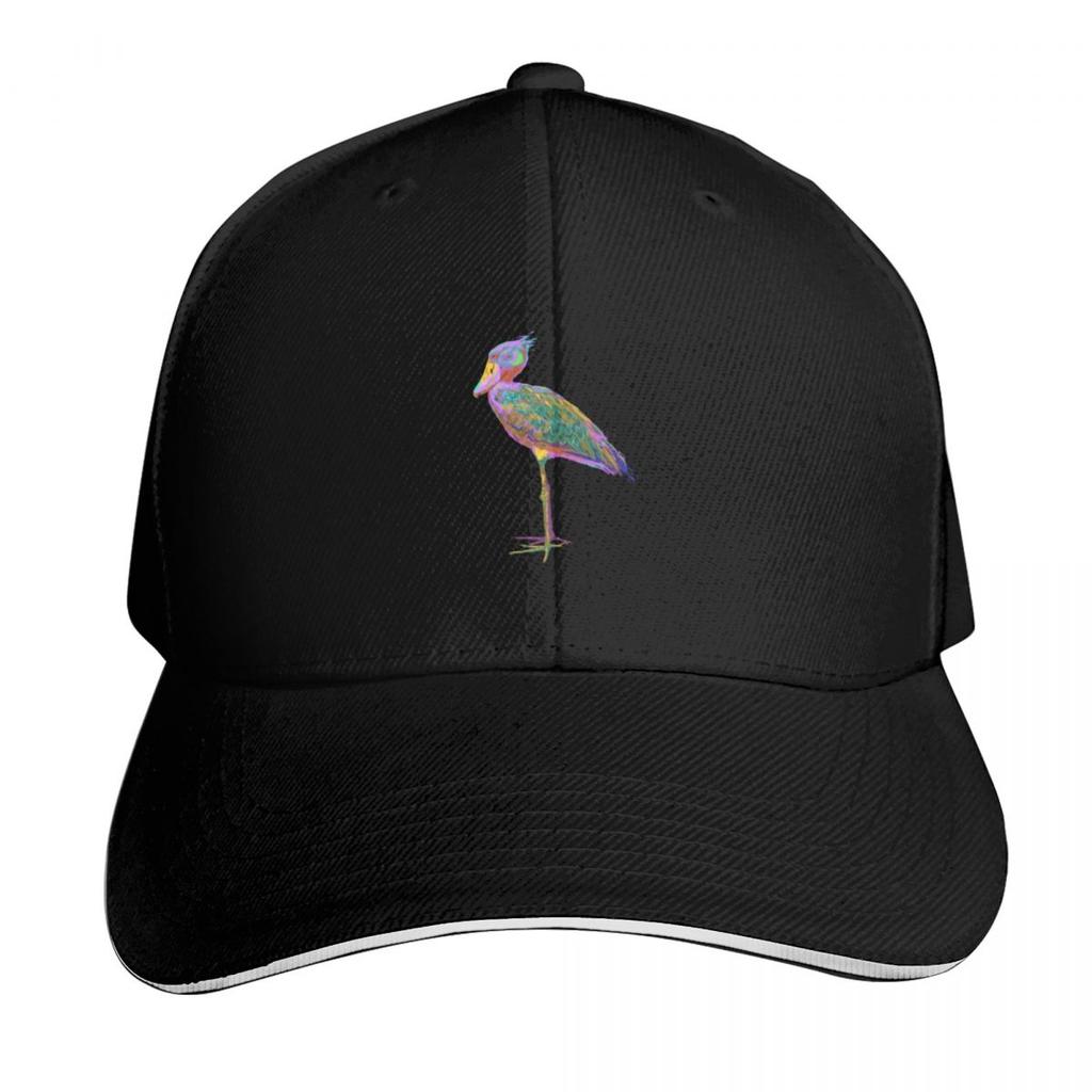 Colorful Splash Bird Shoebill Baseball Cap Bobble Hat Rugby fun hats Fishing cap Unisexs Luxury Womens