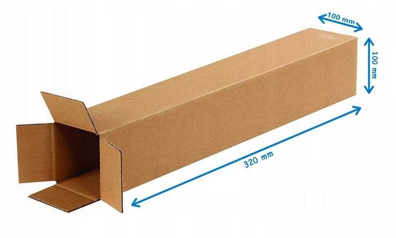Cardboard Tube 100X100X320Mm 3W 400G/M2
