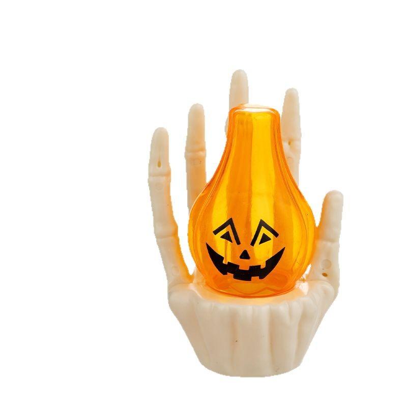 Хэллоуинские декоративные реквизиты: Тыквенные фонарики, украшения, фонарики в виде призрачных рук и атмосферные украшения