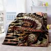 Ethnic Tribal Patterns Personalized Name Blanket Multi-purpose Personalized Blanket Comfortable Suitable for Bed Picnics Chair Nap All-Season Use