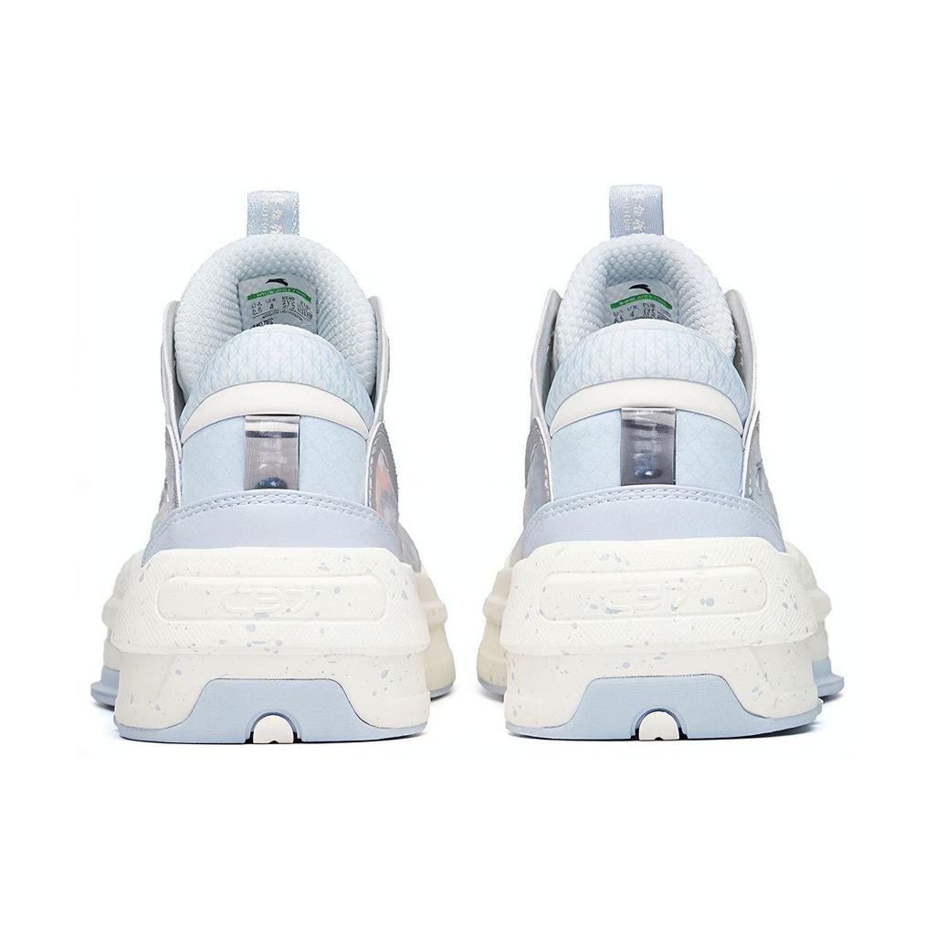 Anta C37 2.0 Ткань Синтетическая кожа Нескользящие Износостойкие Кроссовки для скейтбординга Женские Кроссовки Серо-Синие 922228082-5