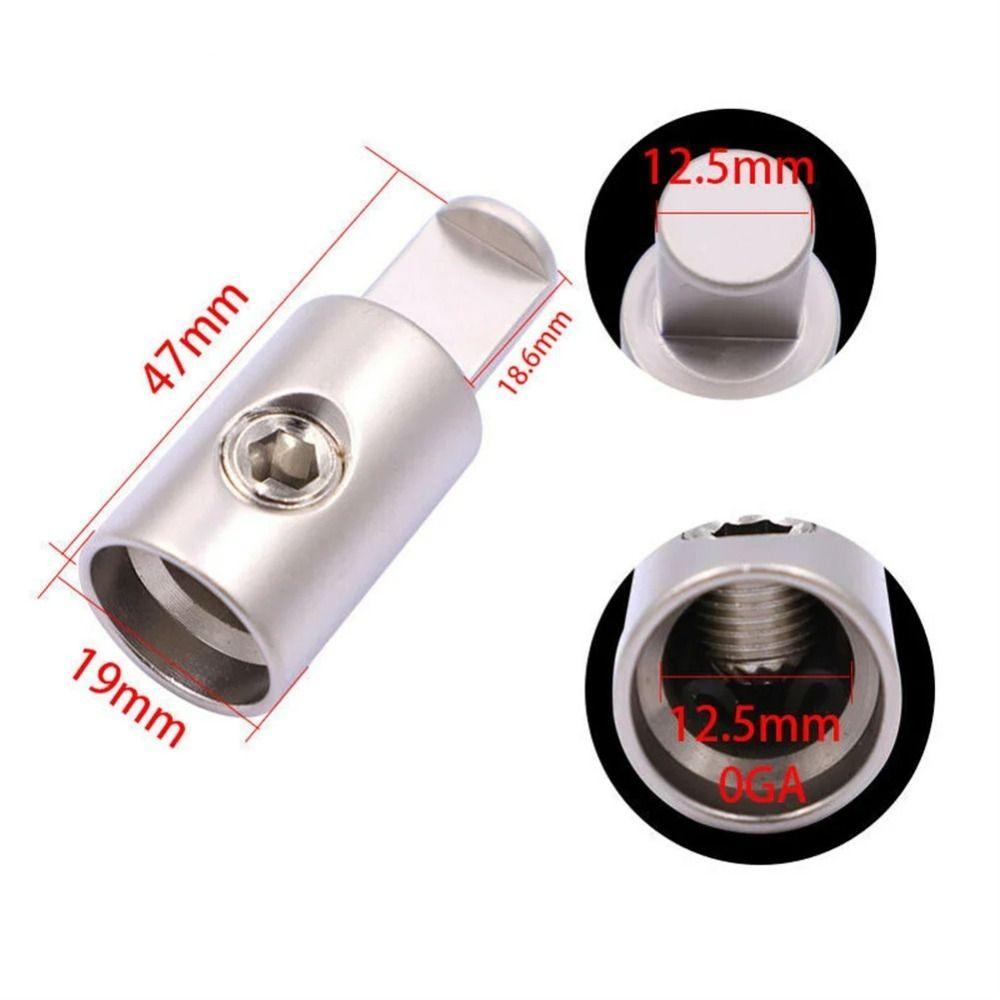 1/0 Gauge To 0 Gauge Car Audio Connector Silver Audio Amp Input Adapter