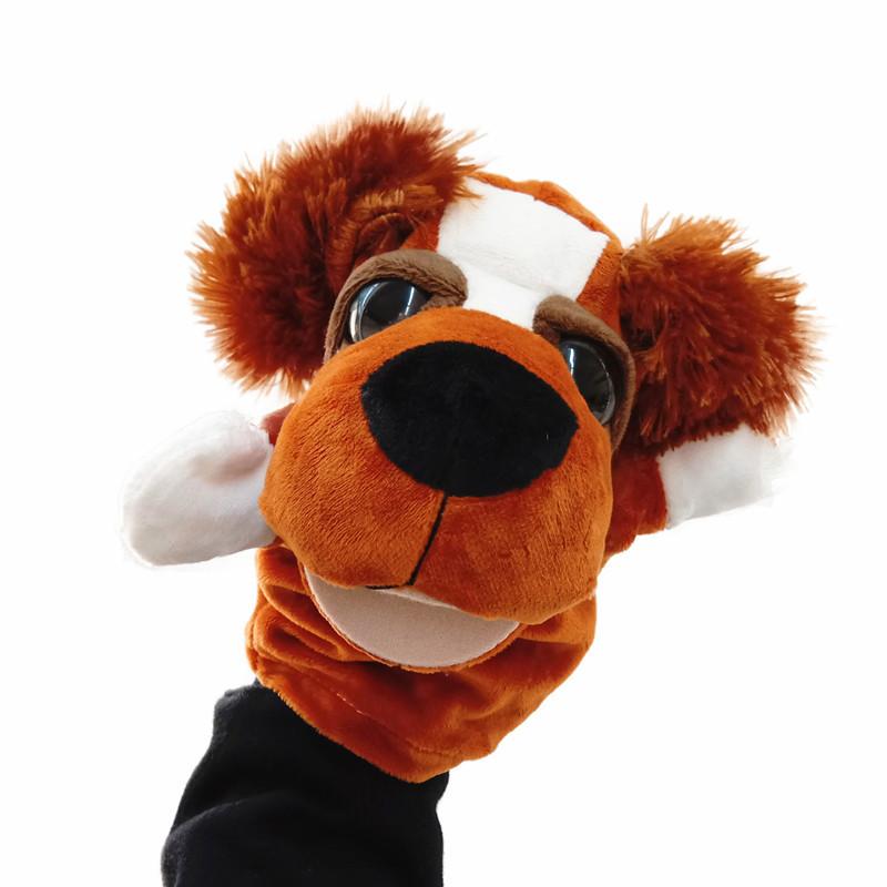 Hand Puppet Toy Animal Gloves with Movable Mouth Plush Monkey Pink Pig Ventriloquism To Appease Hand Puppet Children Parent-child Early Education