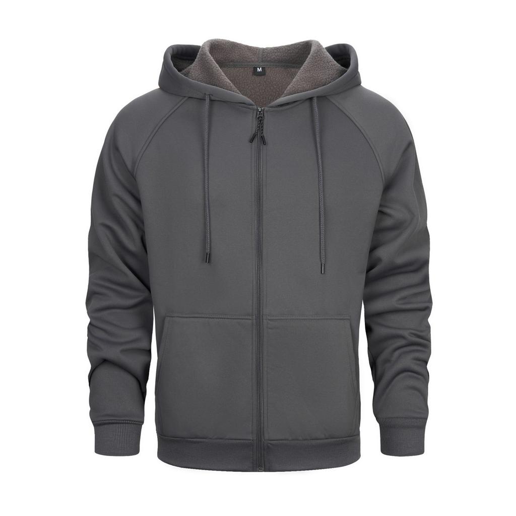 Mens Zip Up Hoodie Fleece Lined Hoodie Jacket Men Full Zip Sweatshirts Outdoor Thermal Athletic Hoodies