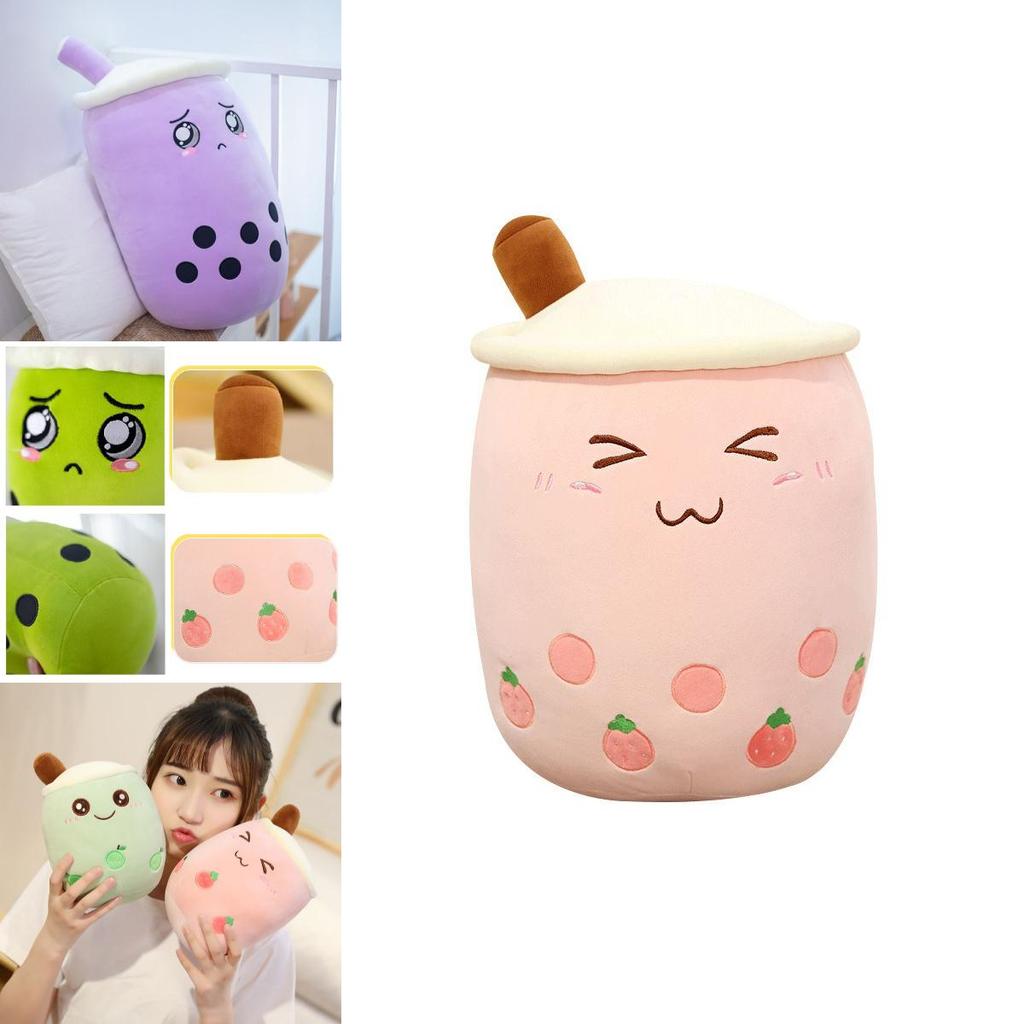 Delightful Soft Stuffed Bubble Tea Boba Cup Pillow For Cuddly Comfort In 4 Sizes