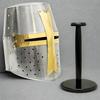 Medieval Templar Knight Crusader Brass Cross Helmet Armor Handmade Steel Collectible Cosplay, Decoration