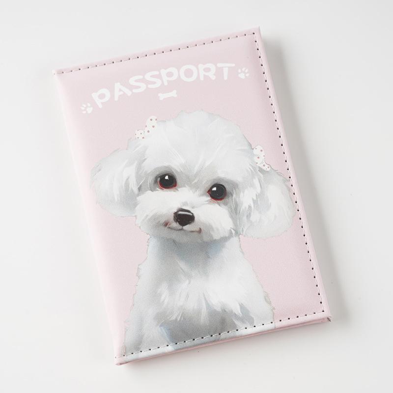 Uv Color Printing Cute Cat Dog Pet Passport Holder Travel Wallet Passport Covers Id Card Holder Plane Ticket Holder