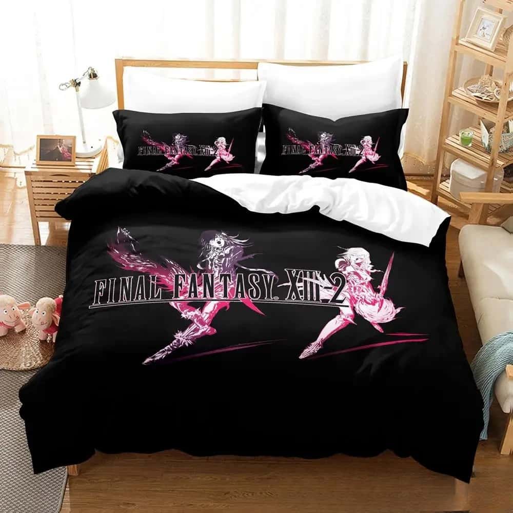 New 3D Printed Anime Game Final Fantasy Xiii2 Bedding Collection Boys Girls Twin Queen King Size Duvet Cover Pillowcase Bed Boys Adult