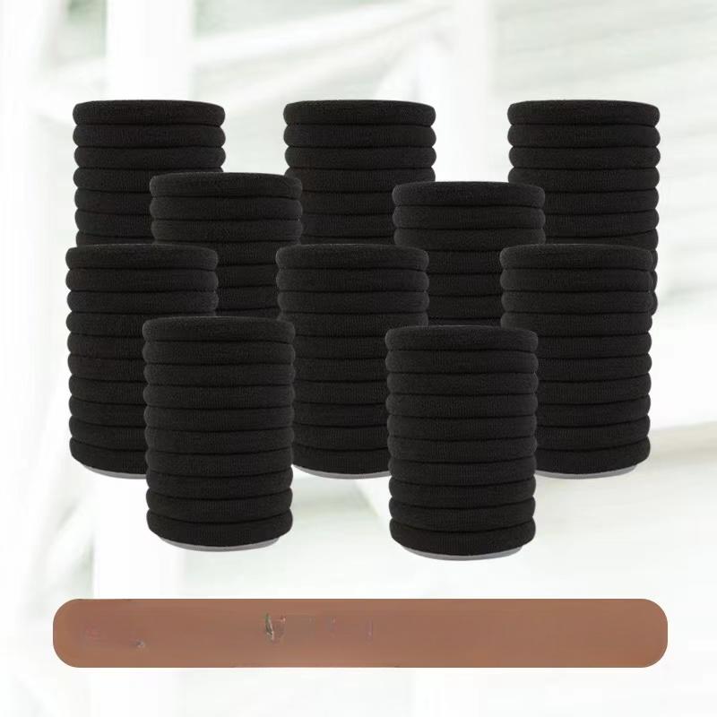 Черные женские эластичные тканевые резинки для волос Резинка для волос Резинка для волос Кольцо для галстука Веревка для девочек Держатель для хвоста Головные уборы