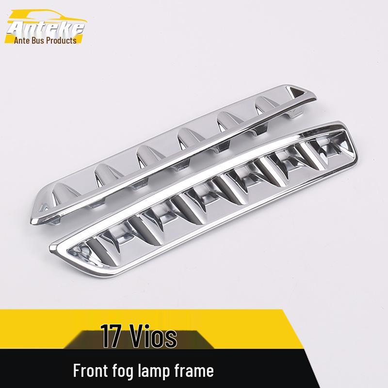 Front Fog Light Trim for 17 Vios: Body Sequin Decoration Frame Car Accessory