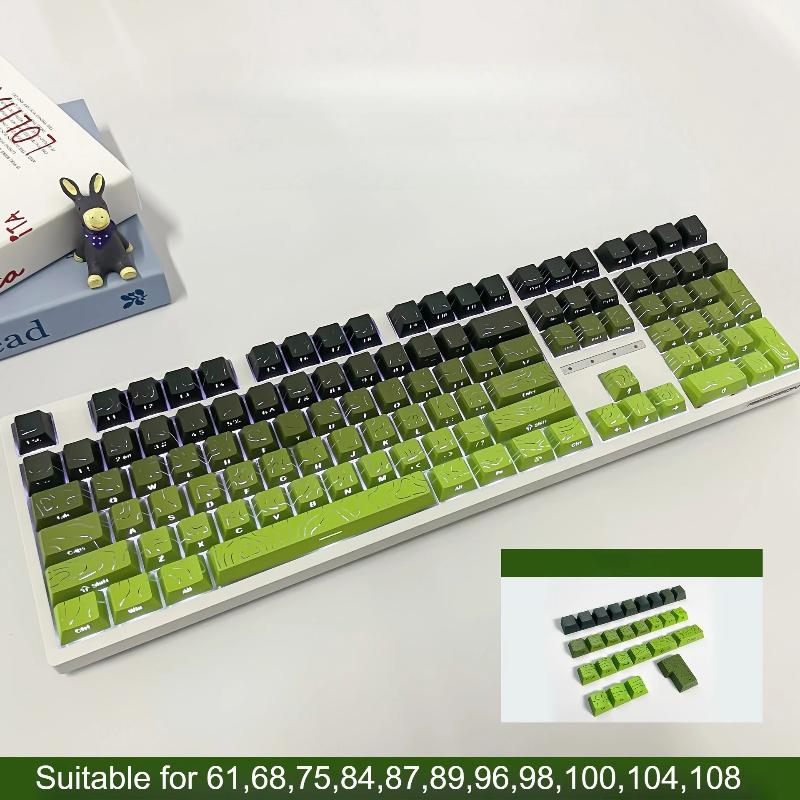 Xiaomi Новая Светящаяся Клавиша с Трещинами PBT+PC 135 Клавиш Боковая Гравировка Прозрачный Свет Подходит для Механической Клавиатуры с Переключателями MX 61/75/87