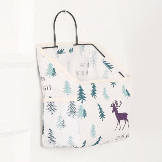 Подвесная сумка для хранения, износостойкая хлопково-льняная универсальная настенная сумка большой емкости для спальни