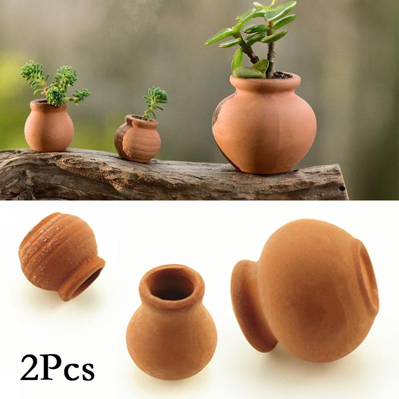 Exquisite Clay Plant Pots for Creative Crafts and Baby Bath Decor Set of 2