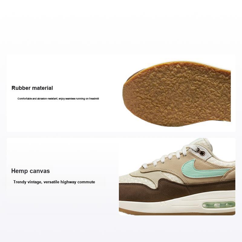 Nike Air Max 1 Retro Crepe Hemp 2022 Кроссовки унисекс Коричневые средне-коричневые мятно-пенные FD5088-200