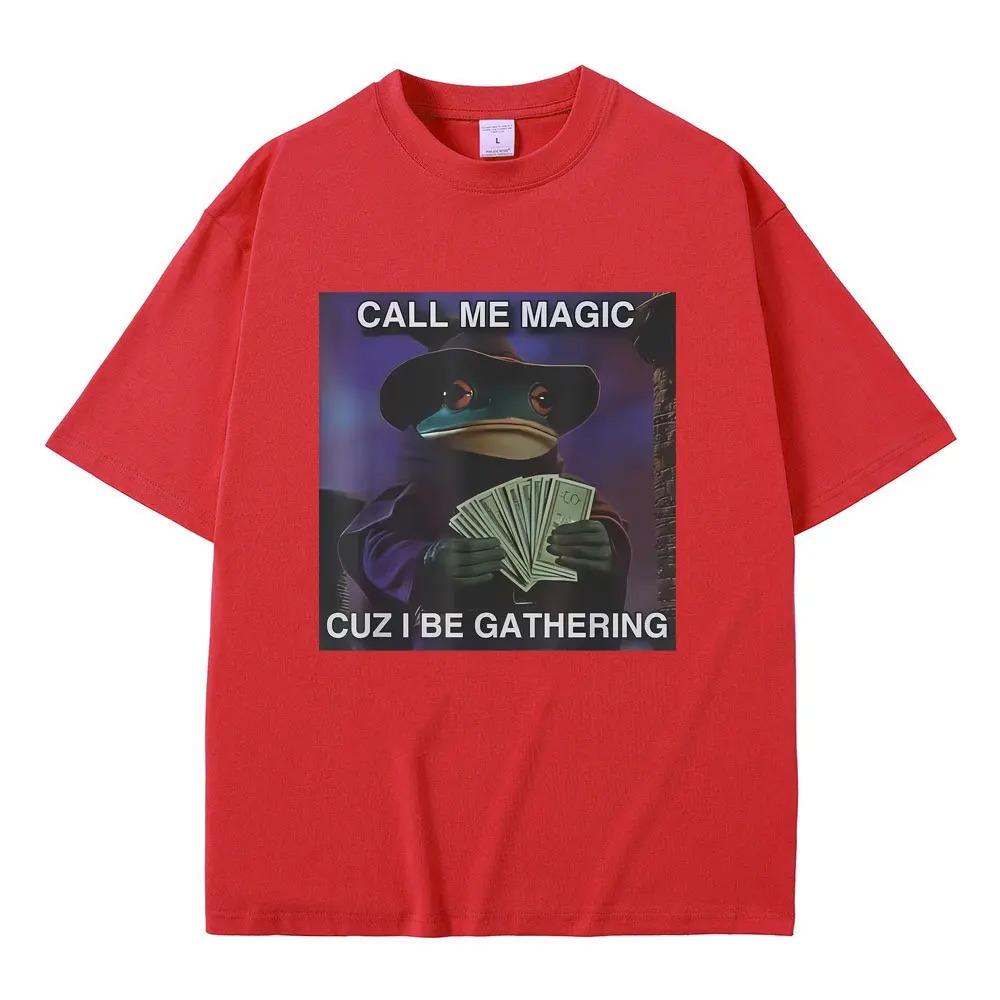 Call Me a Magician Cause Im at the Party Funny Frog Meme Graphic TShirt Unisex Men Casual Humorous Vintage Oversized Tshirt