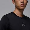 Jordan Спортивная футболка Dri-FIT однотонная простая удобная с длинным рукавом быстросохнущая мужская топы Черный Белый HQ8684-010