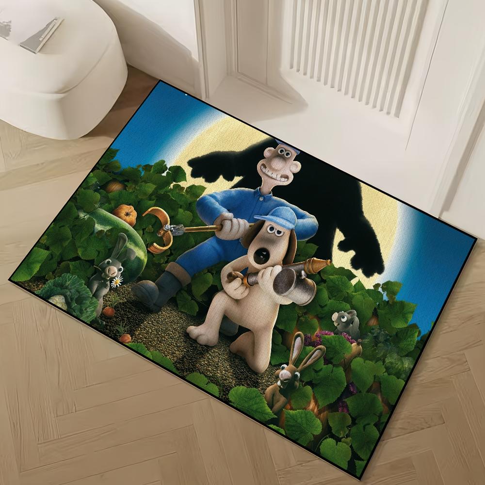 Cartoon W-Wallace and G-Gromit Door Mat Welcome Non-slip Floor Bedroom Kitchen Bath Balcony Hallway Rug Home Decoration Carpet