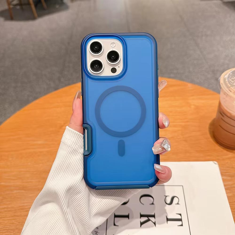 Модный Бронированный Магнитный Зарядный Защитный Чехол Для IPhone 17 Pro Max Air 16 15 14 Plus 13 12 Матовый Прозрачный Противоударный Чехол Для Телефона
