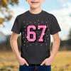 Kids 67 Themed Colorful Print TShirt Soft Cotton Fabric Breathable and Comfortable Ideal for Toddlers and Childrendf0227