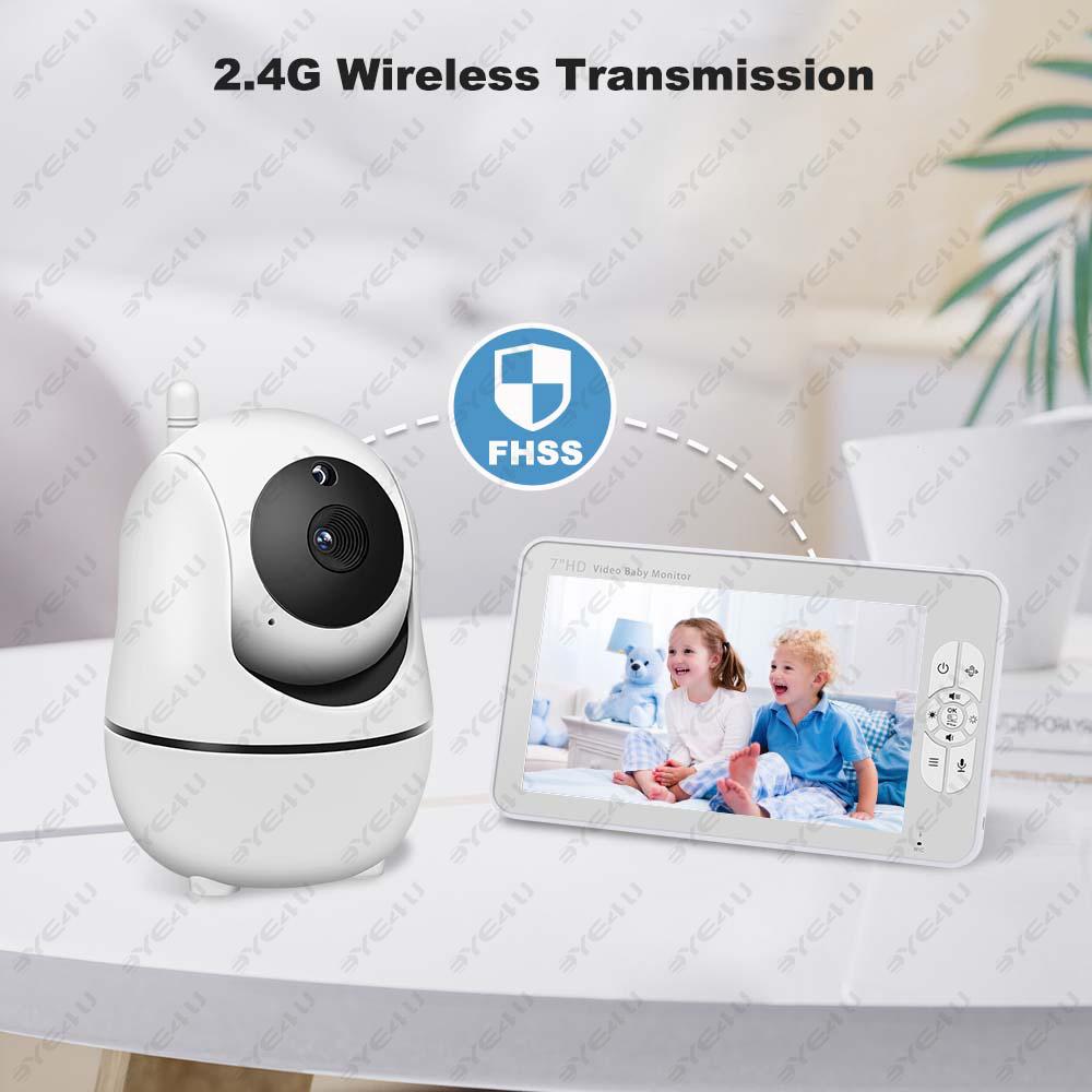 ABM501 Видеоняня с камерой PTZ Zoom Babyphone Cam Безопасность Камеры наблюдения Датчик температуры Колыбельная