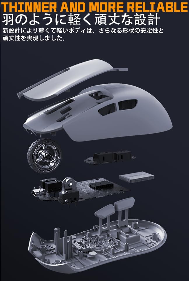 Darmoshark M3s Varun 2K Wireless Gaming Bluetooth Mouse, Ultra-Lightweight (53g), PAW3395, 26000dpi, 2.4Ghz, USB-C (M3S, Yellow)