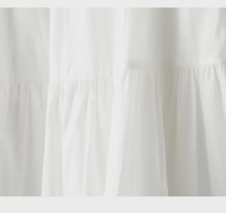 Осень 2025 г. Женская юбка А-силуэта с высокой талией, французский стиль, с кружевной отделкой