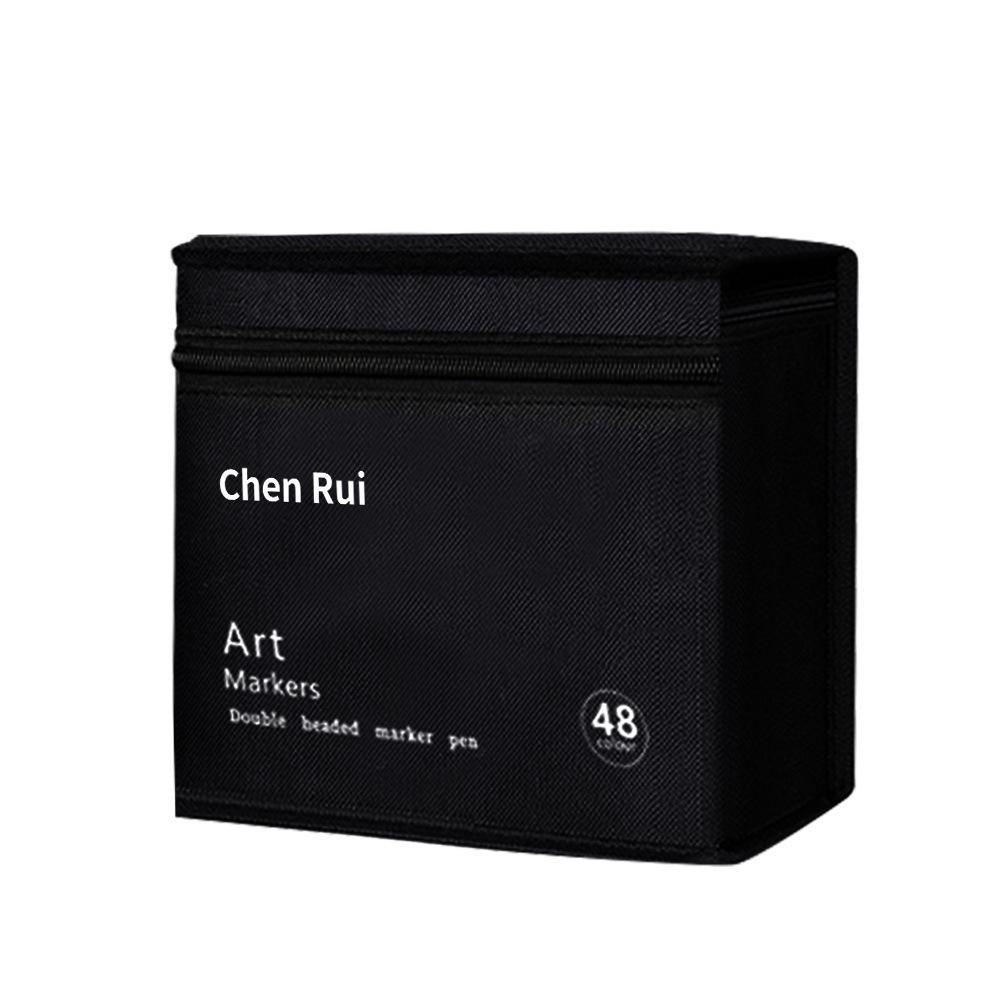 Набор из 48 цветных маркеров для аниме: Светостойкие наносимые слоями акварельные кисти-ручки