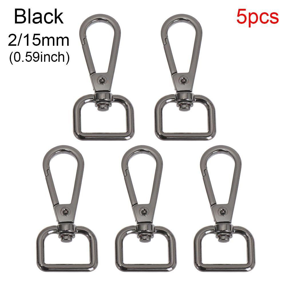 5pcs Hardware DIY KeyChain Split Ring Collar Carabiner Snap Bags Strap Buckles Lobster Clasp Hook