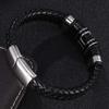 Модный новый браслет из натуральной кожи для мужчин с застежкой из нержавеющей стали ручной работы, мужские браслеты с подвесками, ювелирные изделия