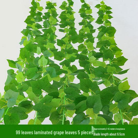 Большие Зеленые Искусственные Листья-Украшения для Плюща и Декора Крыши