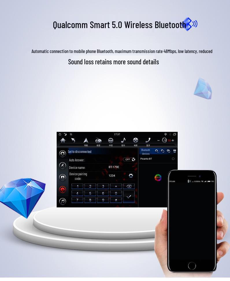 Venucia D60EV Smart Android Car Navigation & Reversing Display