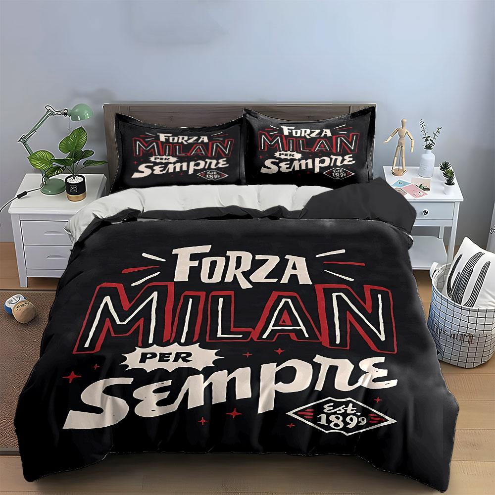 Forza Milan Bedding Set Bedding Duvet Cover Set Duvet Cover Pillowcases (1 * Duvet Cover 2 * Pillowcases, without duvet insert)