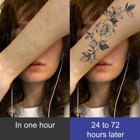 Растительные временные тату-наклейки Мультяшные изображения Временные татуировки Поддельные татуировки на тело, руку, грудь, плечо для полупостоянного боди-арта