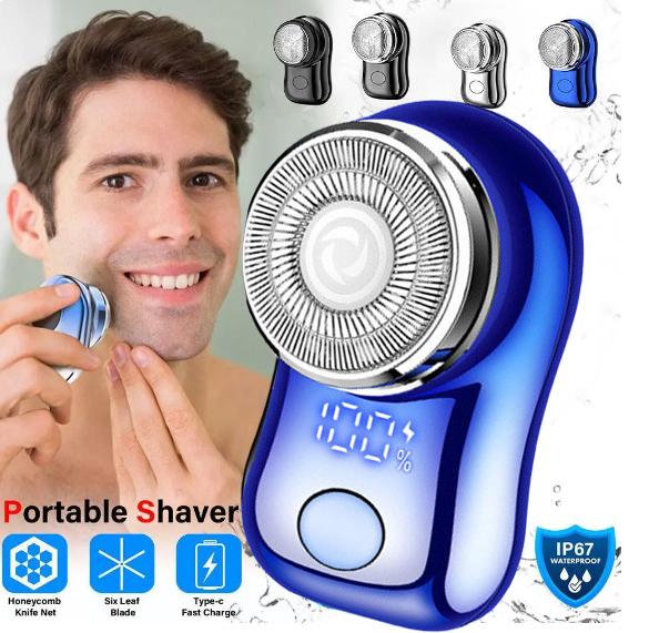 Mini Electric Travel Shaver Pocket Size Portable Electric Razor USB Rechargeable Painless Cordless Razor Face Beard Trimmer