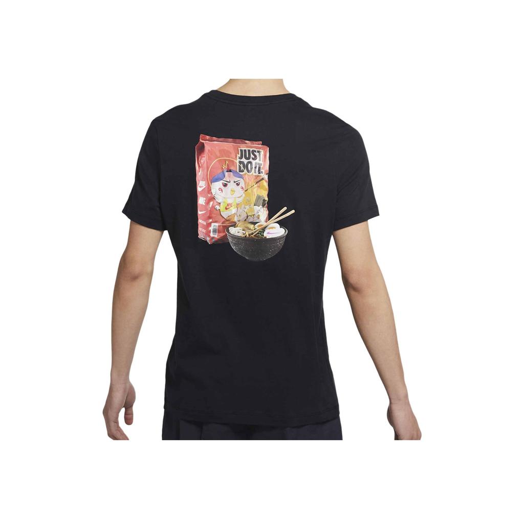 Nike Повседневная спортивная футболка с круглым вырезом и короткими рукавами с мультяшным принтом, мужские топы, черные DD1323-010