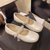 Туфли-лодочки женские юбка туфли Мэри Джейн 100 серебристые удобные новые темпераментные французские 2025 осень балетки женские туфли