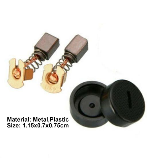 Прочный набор угольных щеток для Makita BGA450/BGA452/DGA452 с комплектом крышек для щеток
