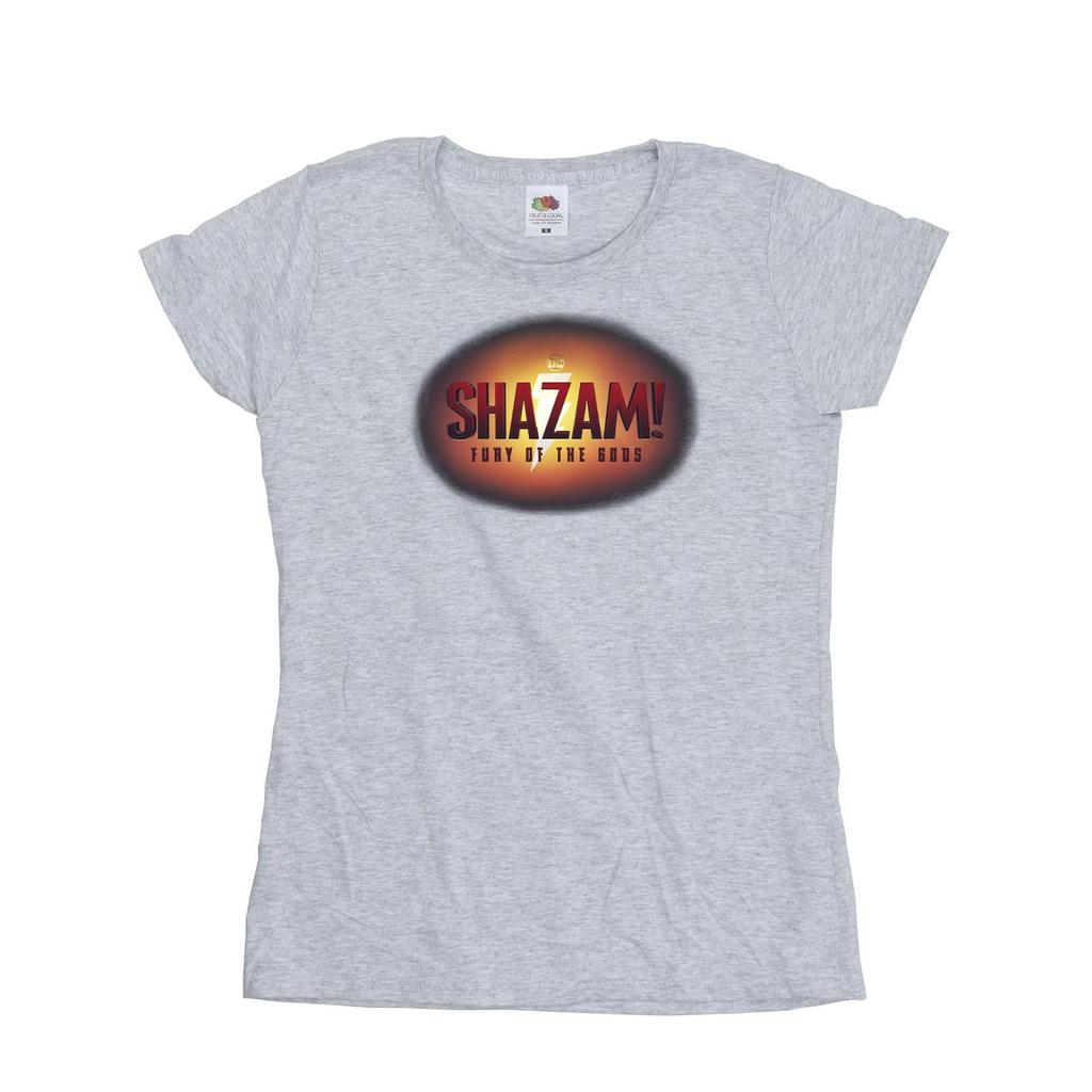 DC Comics Womens/Ladies Shazam Fury Of The Gods 3D Logo Flare Cotton T-Shirt