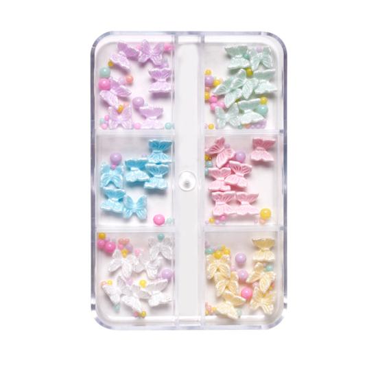 Yousheng 1 коробка Нейл-арт бант не падающий трехмерный блеск не выцветающий DIY смола осень зима кавайный бант нейл-арт очарование маникюрный салон поставки