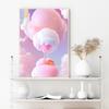 Colored Cotton Candy Rainbow Love Heart Posters Prints Canvas Printing Wall Art Picture for Girl Room Dessert Shop Decor Gifts
