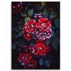 Canvas print, Red flowers on a background of leaves